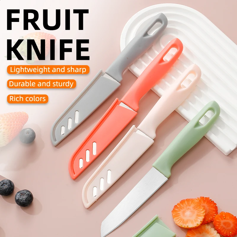 Hot-selling Colorful Handle Stainless Steel Fruit Paring Knife with Plastic Handle