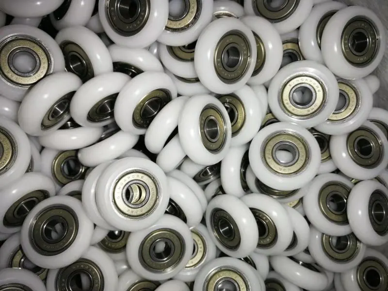 OX CNC 3d printer pulley embedded bearing plastic windows small wheel nylon POM R type 8mm
