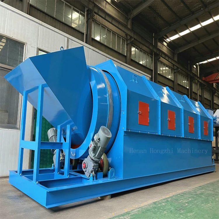 Solid waste drum screen waste sorting trommel screen separator trommel screen
