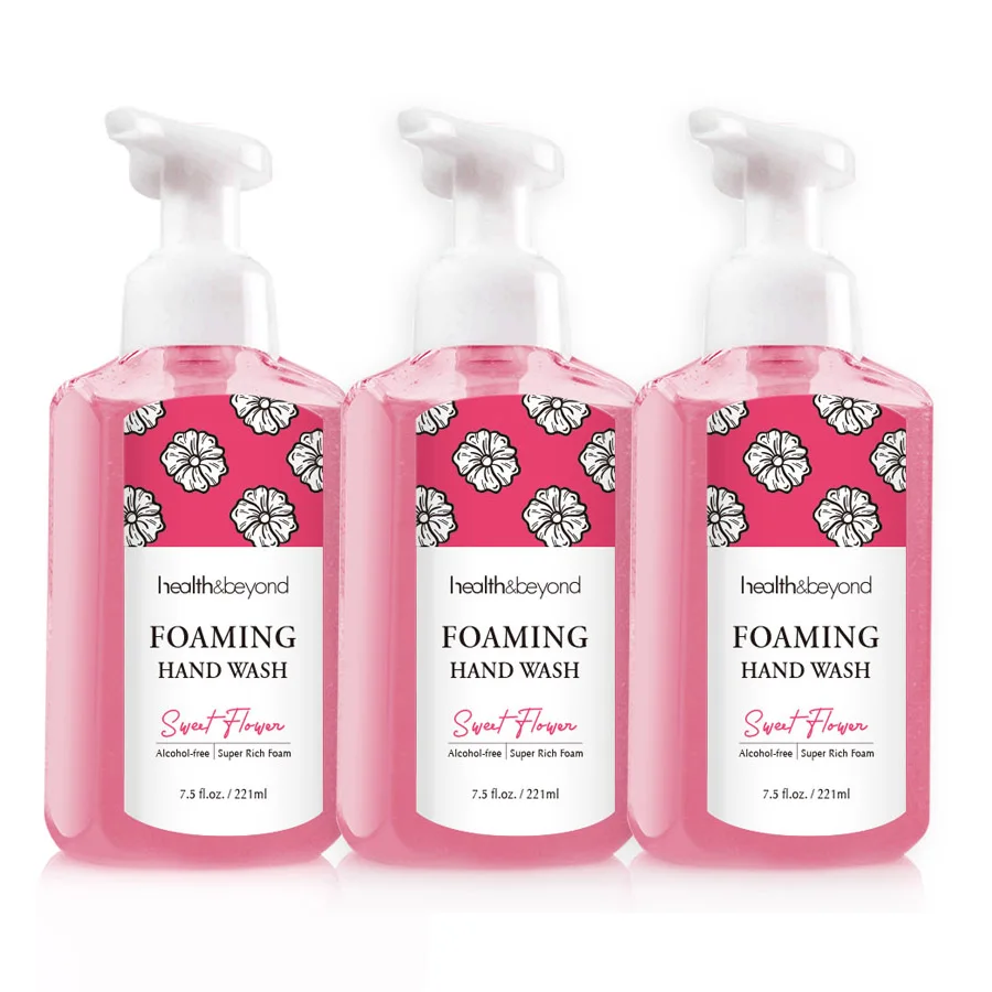 private label 221ml OEM  Antiseptic foaming liquid hand wash hand sanitizer
