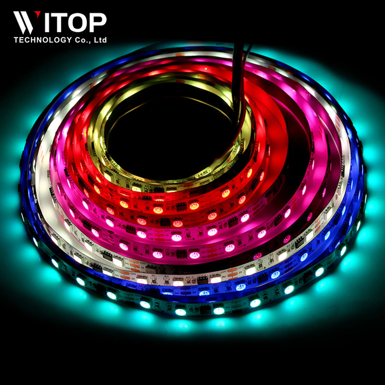 Full Color Digital Pixel WS2811 Addressable LED Strip Light 12V 5050 RGB 5M 60LED/M