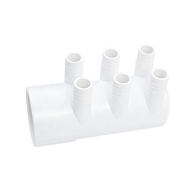 Hot Tub Manifold Fittings Spa 6 Port Water Distribution PVC Manifold