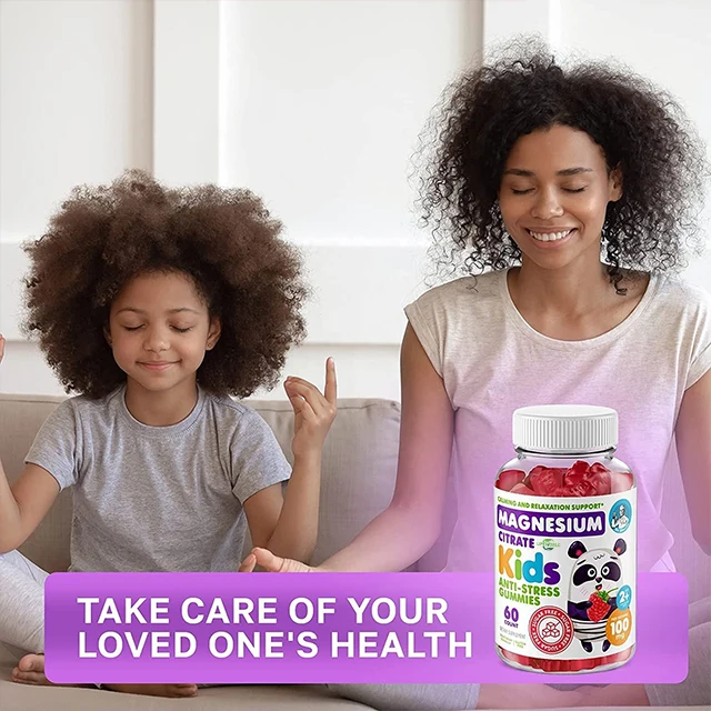 High Absorption Supports Muscle Recovery Heart And Bone Health Gummy Bears Magnesium Citrate Gummies For Adults Kids