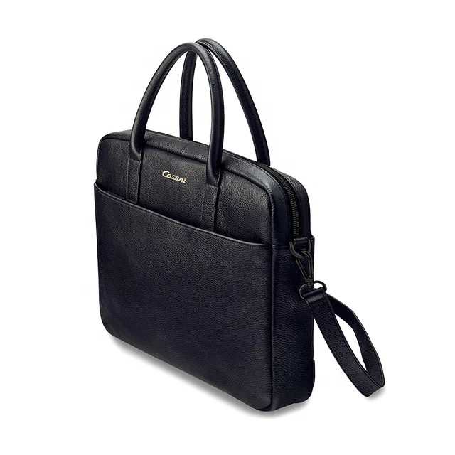 Custom Logo Genuine Leather Briefcase For Men Business Crossbody Shoulder Messenger Bags Men Office Laptop Bag Briefcase