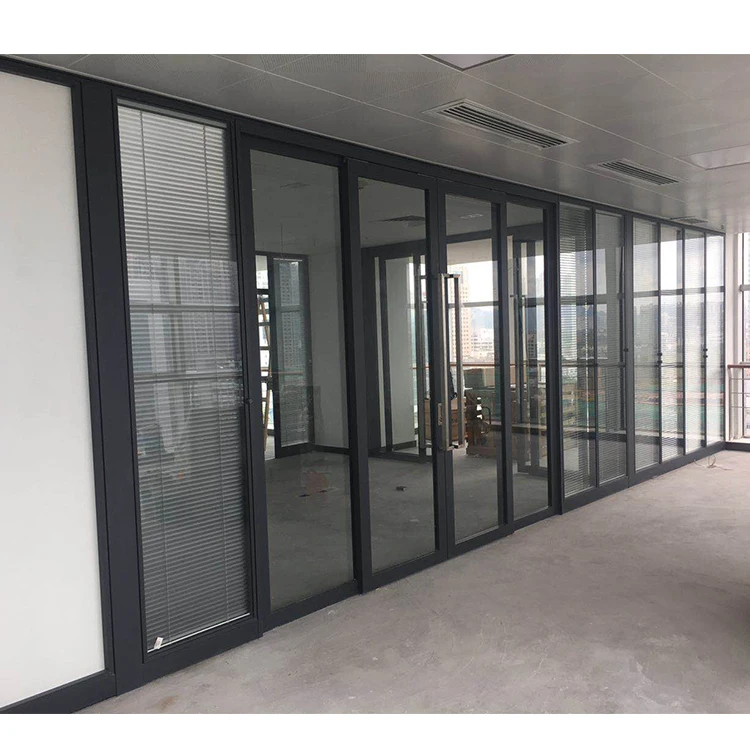 Small home partition wholesale modular all aluminum single glass room partition