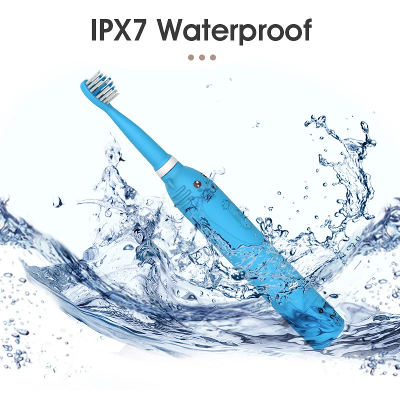 Rechargeable IPX7 Waterproof Smart Child Sonic Electric Toothbrush 34000VPM Automatic Kids