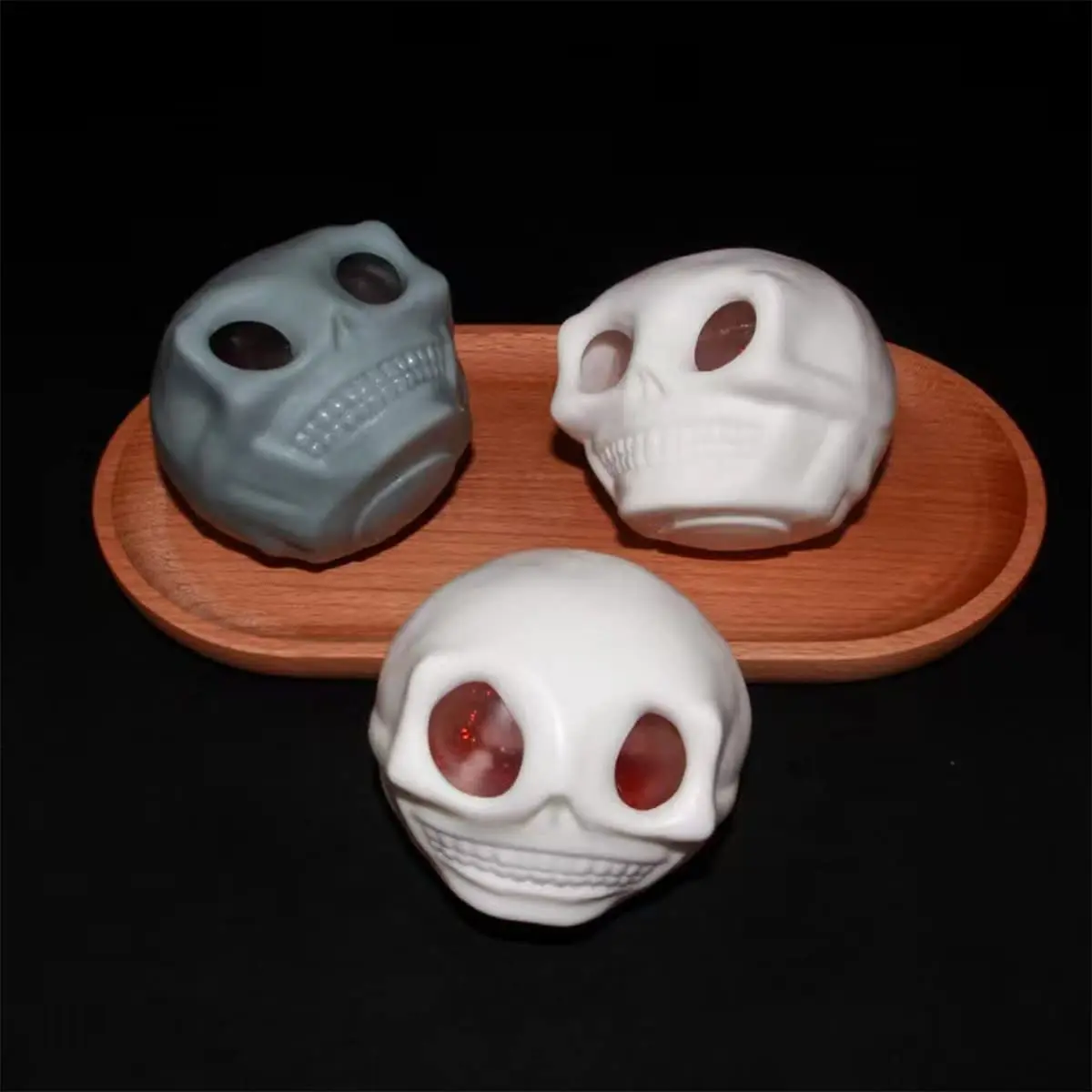 Skull Monster Gothic Fidget Toys, Skull Squeeze Balls for Adults Horror, Squishies Skull Stress Relief Toy