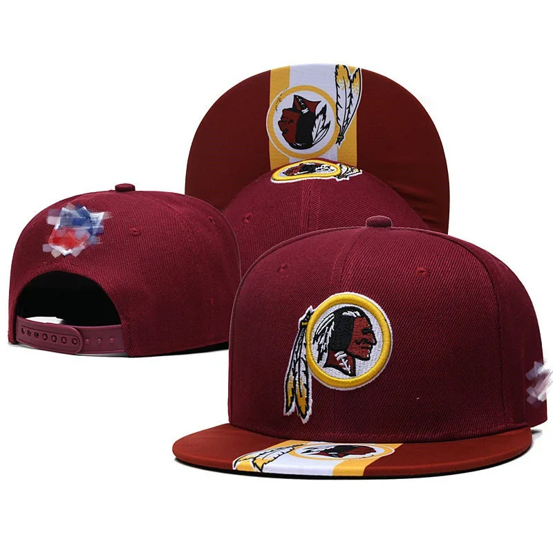 Wholesale all football team sport Cap Snapback Flat Brim Hats Washington Redskins hat with custom