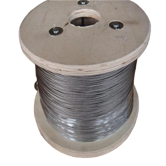 AISI 316L 8X19S+FC Right Lay 6mm Diameter Finish Bright Tensile Strength Breaking Load For Elevator Hoisting