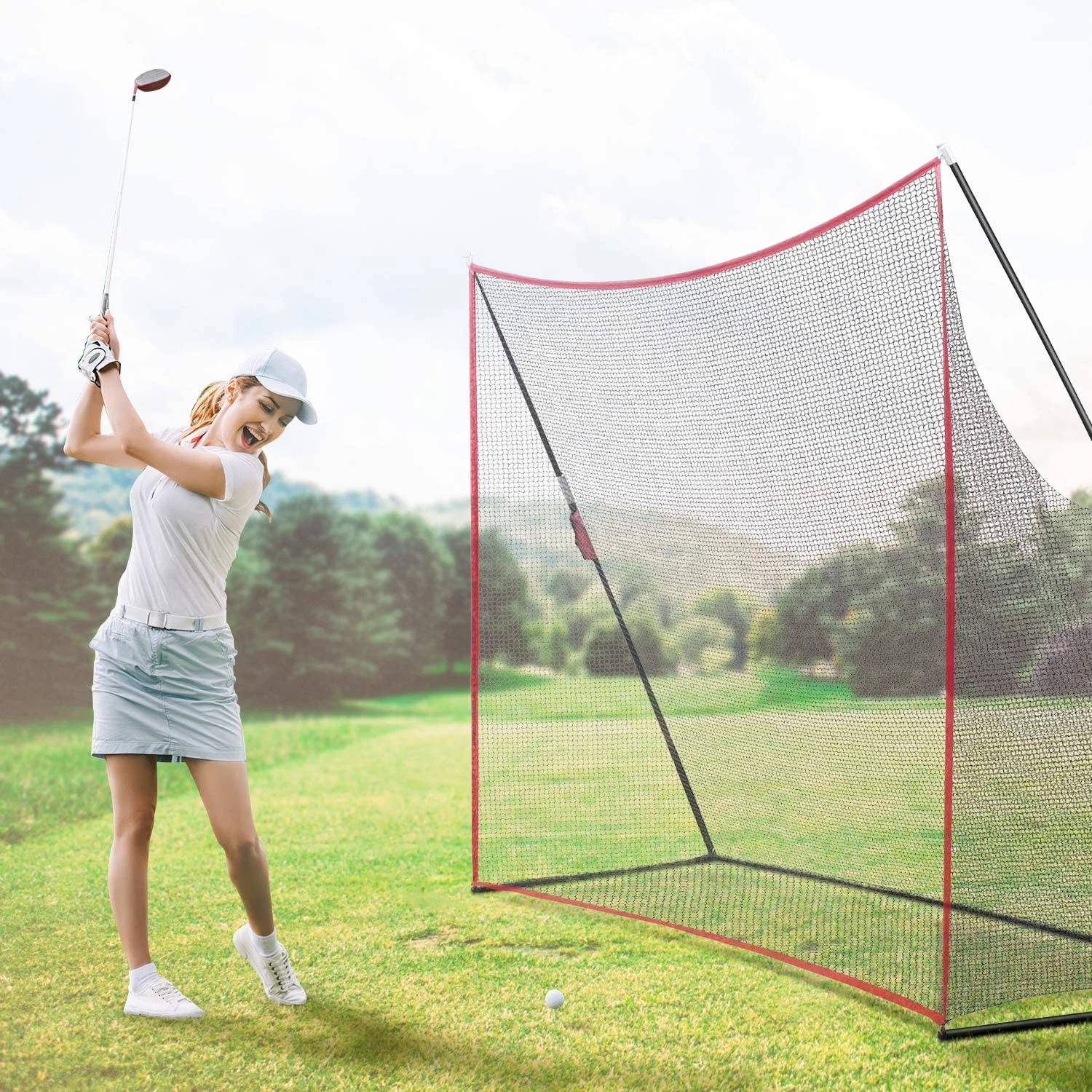Outdoor Knotless Swing Hitting Training Driving Chipping Practice Golf Net, Golf Range Practice Net Golf Swing Net