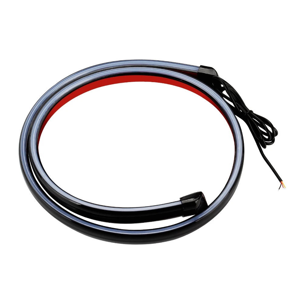 120cm Led Spoiler Light For Car Universal Black Carbon Fiber Rear Spoiler Auto