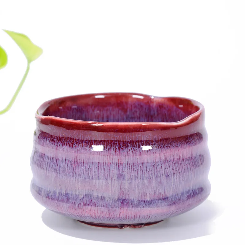 Tea Chadao Japanese Well Designed Big Capacity Ceramic Porcelain Color Change Matcha Tea Bowl With Spout