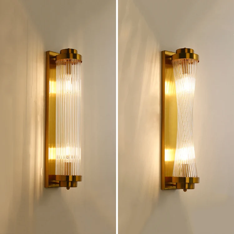 European Style Iron Glass Shade Luxury  led wall lights indoor modern Home Hotel decoration Modern Glass Wall lamp