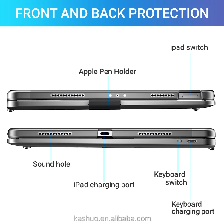 
Factory Cheap Price Thin IOS Wireless Keyboard 11 Inch Plastic Case for iPad Pro 