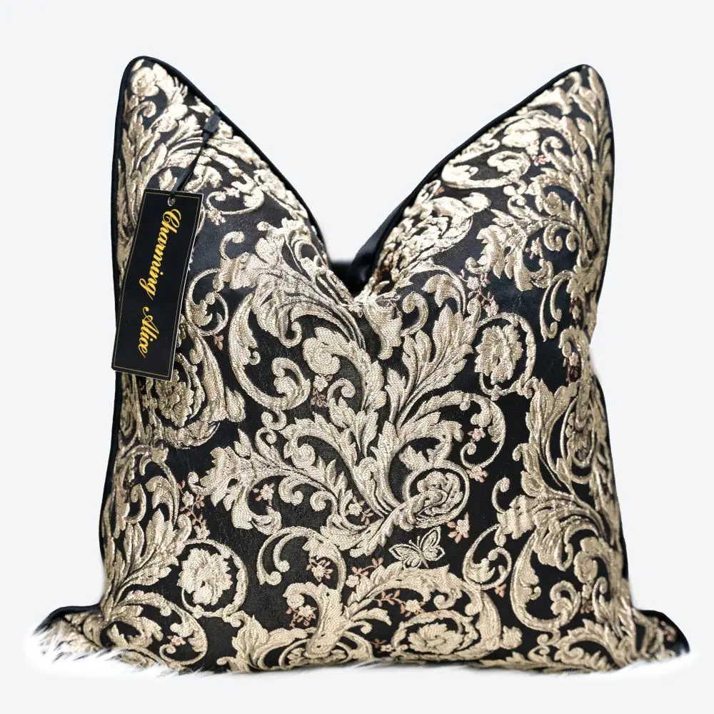 22x22 24x24 Inches Factory customized large quantity wholesale luxury comfortable jacquard cushion covers