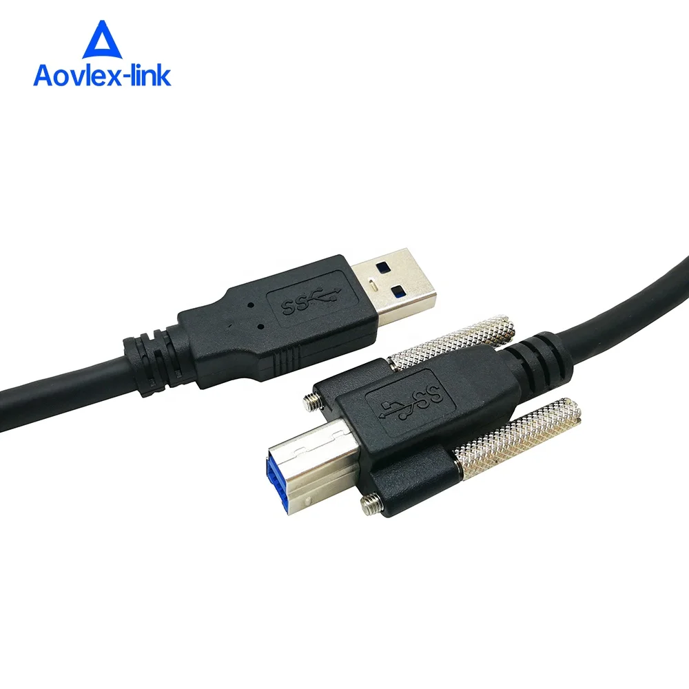 OEM USB 3.0 A male to USB 3.0 B male with Locking Screw USB 3.0 cable Printer cable