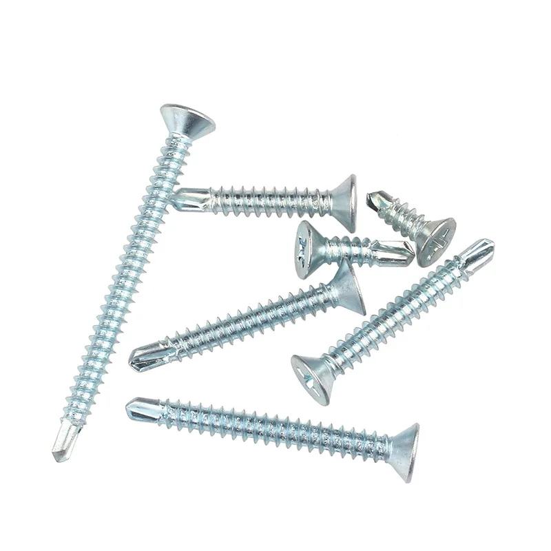 Philips Cross Recessed Carbon Steel Countersunk Csk Head Galvanized Self Drilling Tek Screw For Metal