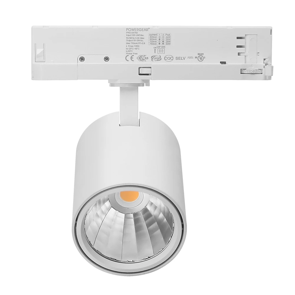 CE Rohs factory price 2 3 4 6 Wire Rail Retail High Cri RA80 90 97 Cob Led Track Light For 10W 15W 20W 30W 40W spot lighting