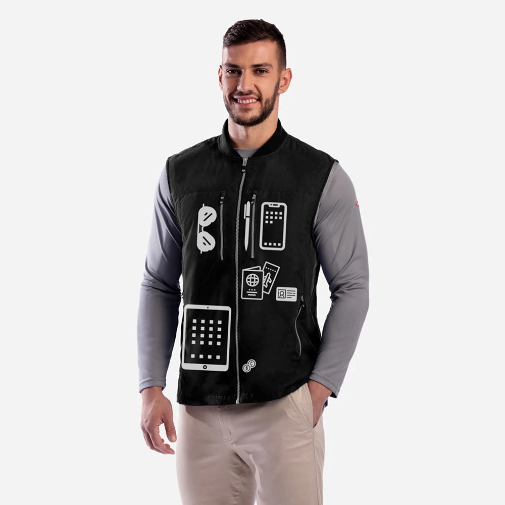 OEM Service Heavy Duty Men Utility Multi-Pocket Outdoor Big Pockets Gilet Jacket Work Wear Canvas Vest