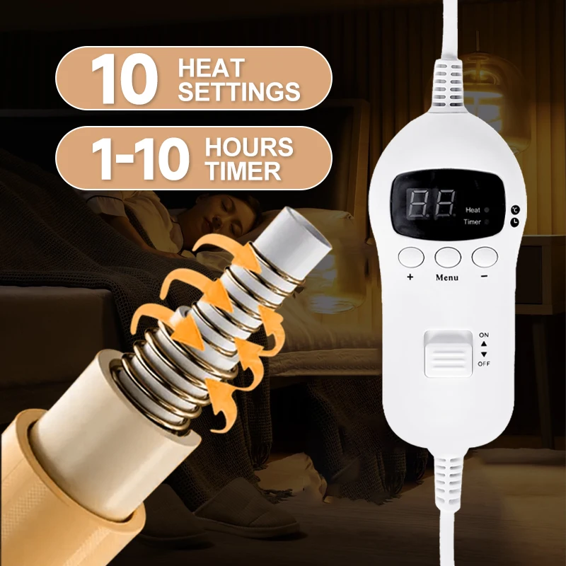 Washable 160*130 cm Warmer Over Electric Blanket Soft Flannel Fleece Electric Heating Throw