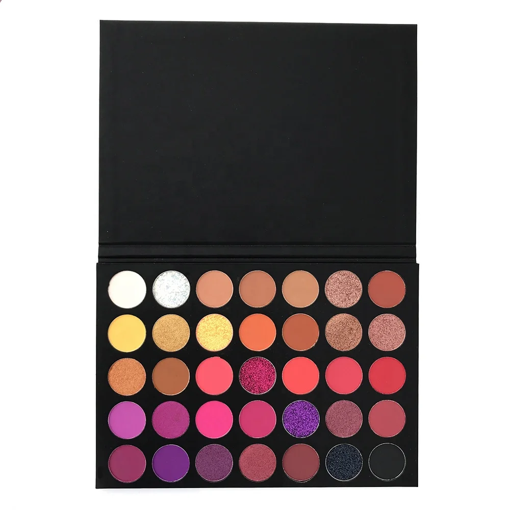 Новинка, Палетка теней для век 35 цветов, частная торговая марка, матовые мерцающие блестящие косметические тени для век без жестокости, OEM