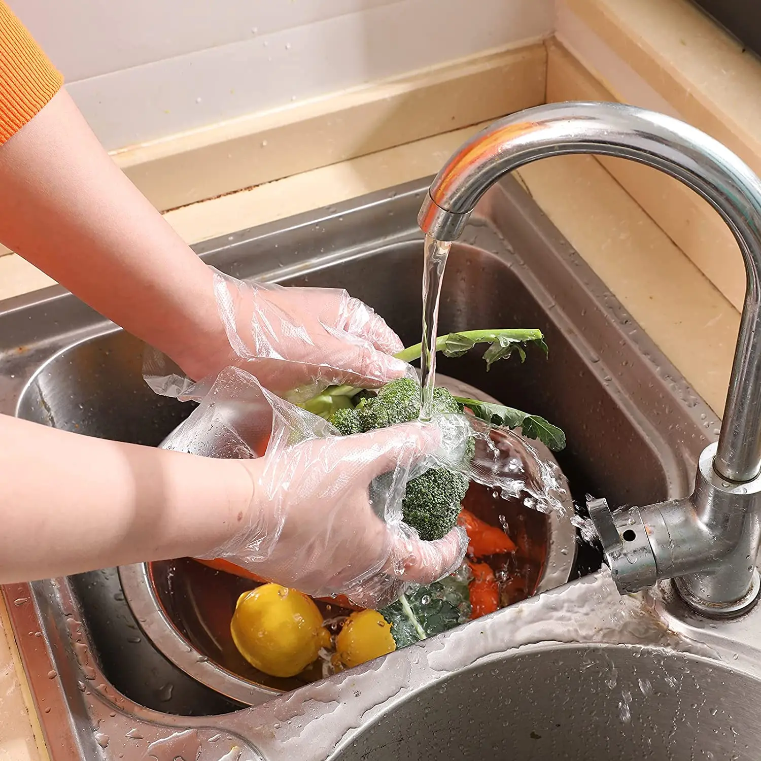 Factory Wholesale Transparent Food Grade Cooking Cleaning Disposable PE Plastic Gloves