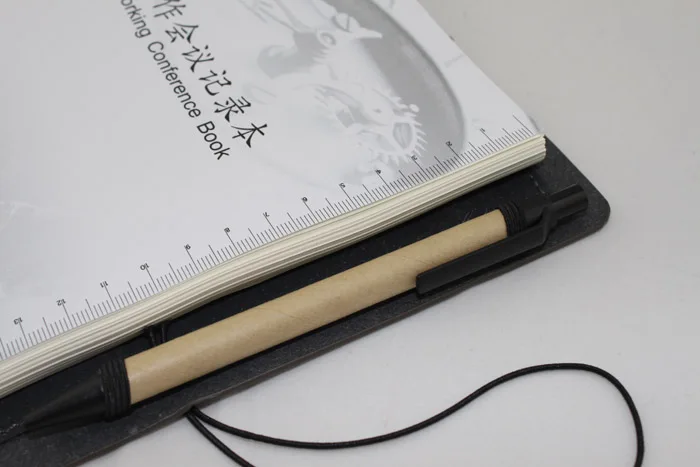 High Quality Custom A5 Size 6 Ring Binder Grey Bonded Leather Journal, 6.5' x 9' Planner Notebook