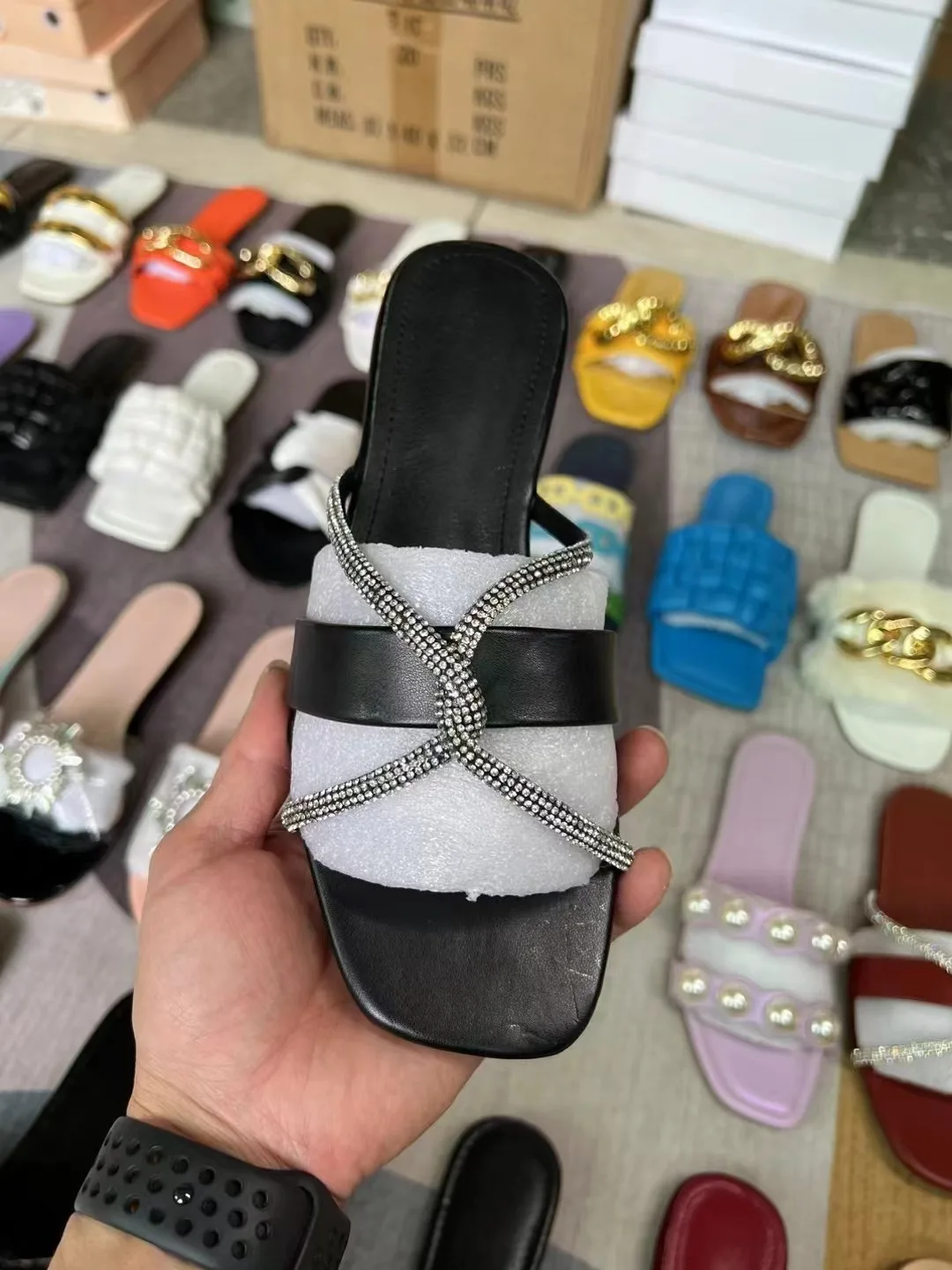 sunborn women Brand Slippers Summer Slides Open Toe Flat Casual Shoes Leisure Sandal Female Beach Flip Flops