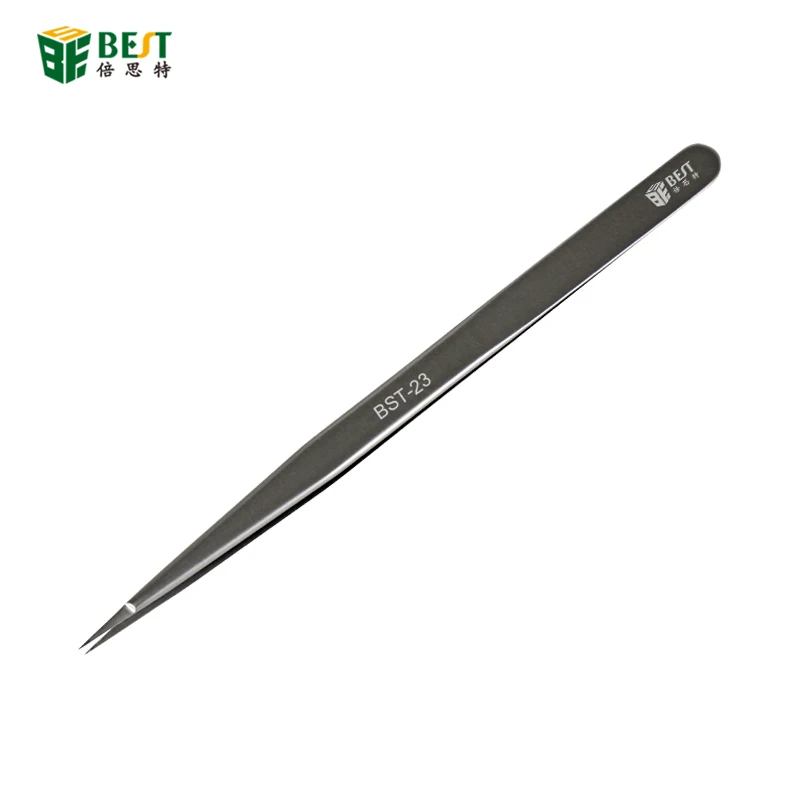 Electronics Industrial Matte Tweezers Anti-static Curved Straight Tip Precision Stainless Forceps Phone Repair Hand Tools Sets