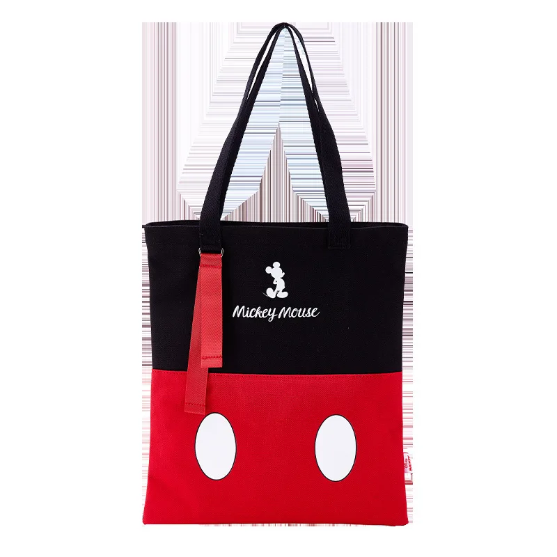 
Custom canvas hand bag for female can love Mickey Mouse one - shoulder handheld shopping bag students cartoon Donald Duck 