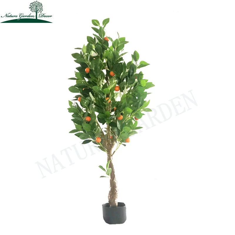 High Quality Plastic Fake Fruit Plant Room Kitchen Decoration Orange Artificial Tree