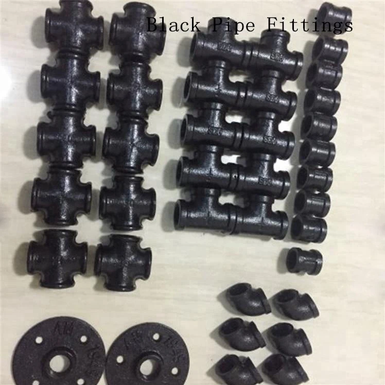 Cast Iron Manufacture Black Street Elbow Tee Coupling Malleable connector railing Flange and Pipe Fittings names elbow