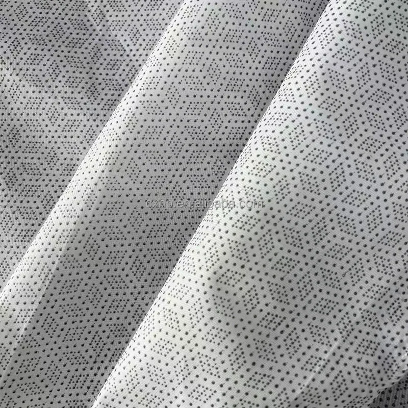 Cheap price 70gsm tropical dot polyester nonslip fabric for mattress home textile