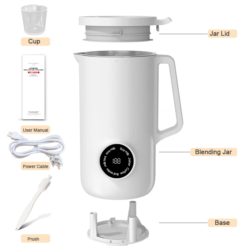 Multifunctional Heating Table Food Processor Mixer Soya Milk Grinding Machine Nut Milk Maker