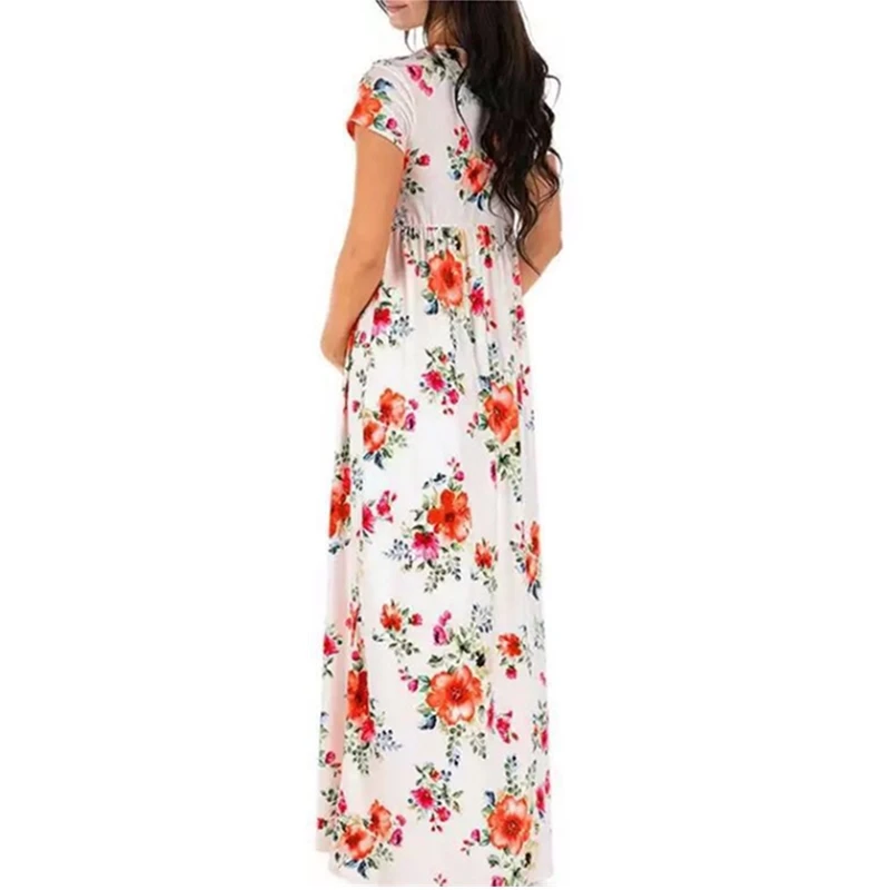 
Hot sale Elegant Black Print Dress Expensive Pregnant Women Dress 