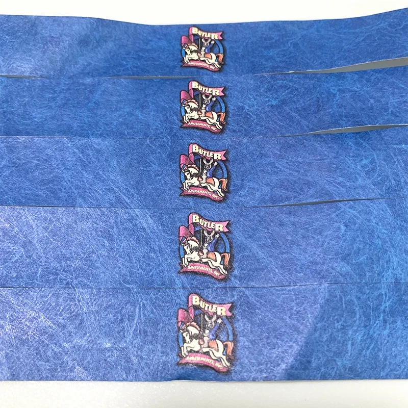 Customized 3/4inch Wrist Band Tickets One Time Disposable Printable Id Tyvek Paper Wristbands For Party