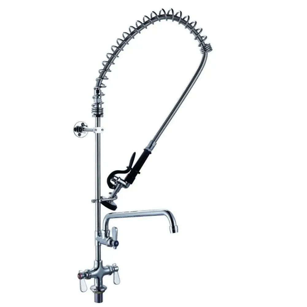 Кухонный кран с выдвижным распылителем, коммерческий кран для предварительной промывки