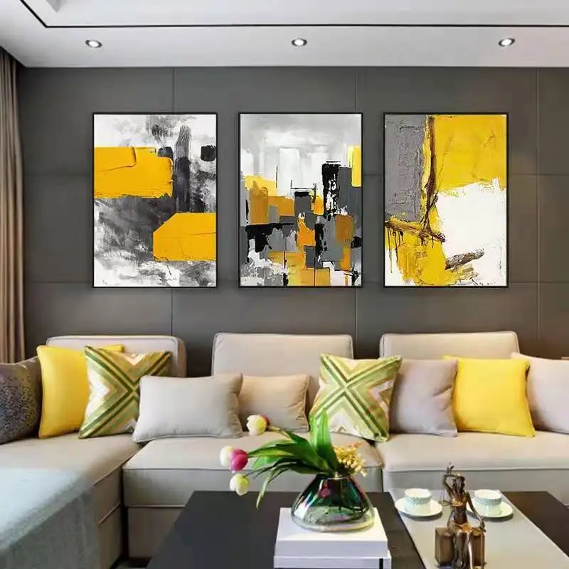 
Chinese factory frame DIY Abstract Canvas Oil Paintings for living room 