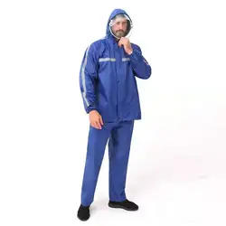 Portable Clear Plastic Adults Raincoat with Women Men Pants Poncho