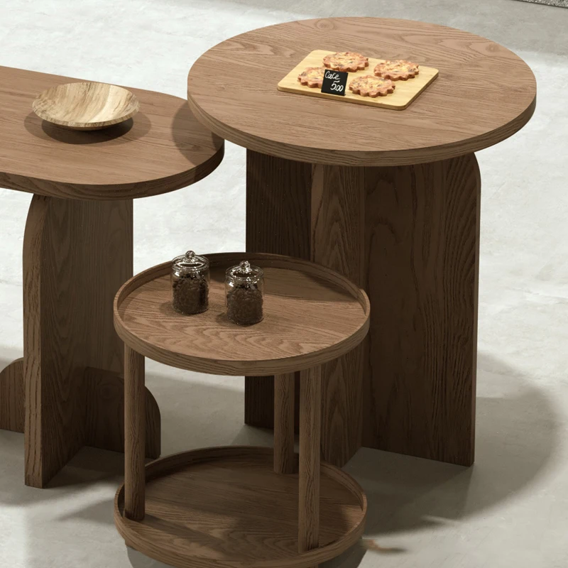 Factory Price Flow Wooden Tea Table Set High Low Island Table for Living Room