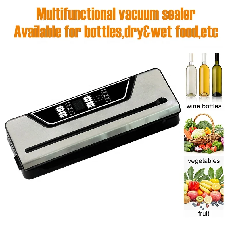 Custom logo Automatic Food Vacuum Sealer New Machine Household Portable Packing Electric Vacuum Food Sealer