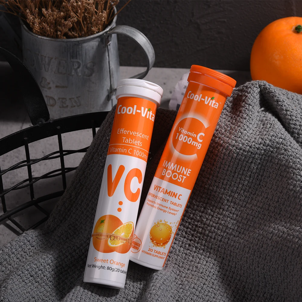 Hot Sale OEM ODM Customized Flavor Dietary Supplement 1000mg Vitamin C Effervescent Tablets