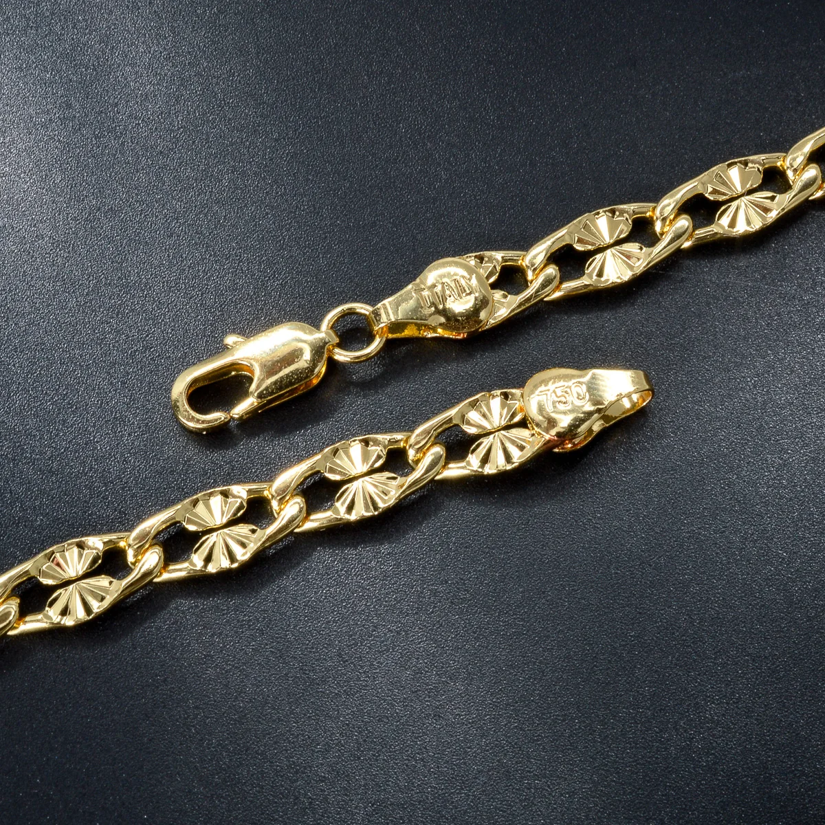 Fashion Copper Italy 750 18k gold plated Chain Necklace For Women