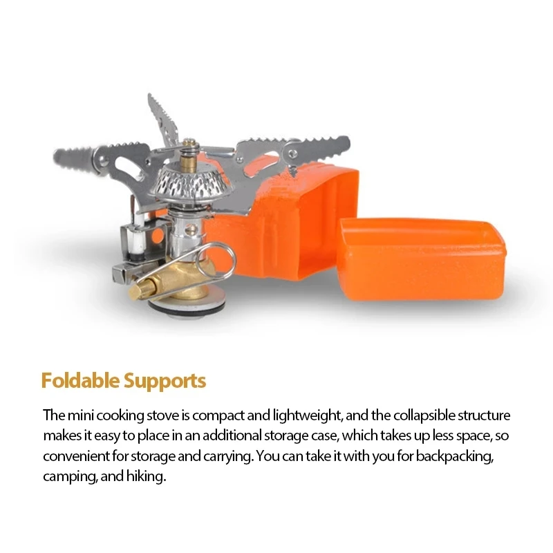 Portable Folding Outdoor Stove Cookware Gas Burner Mini Small Butane Camping Stove for Hiking Picnic BBQ Gas Stove