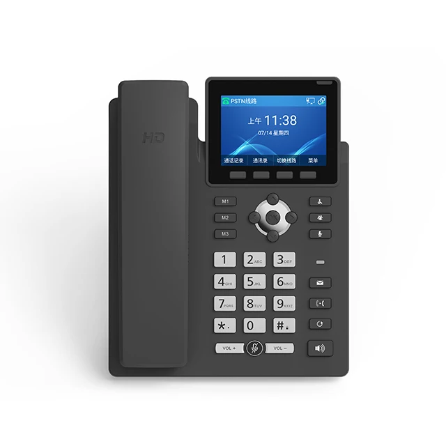 Sanxin latest pstn voip phone with network port POE power supply 3.5 inch color screen ip phone