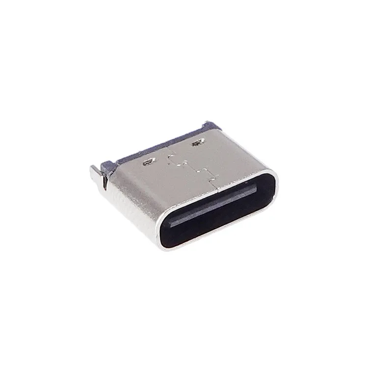 China Manufacturer 180 Degree Vertical Dip Jack Socket Usb C Type-c Connector 6p Female