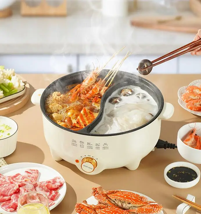 High Quality Electric Mandarin Duck Pot  Electric Cooker Dormitory ElectricCooking PotMulti Functional Pot Non Stick Integrated