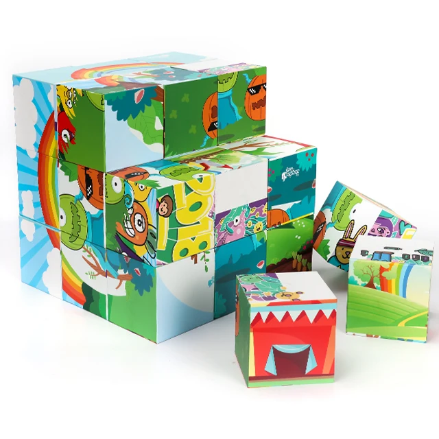 
Customized Paper Magnetic Magic Cube Puzzle DIY Intelligence Toy 
