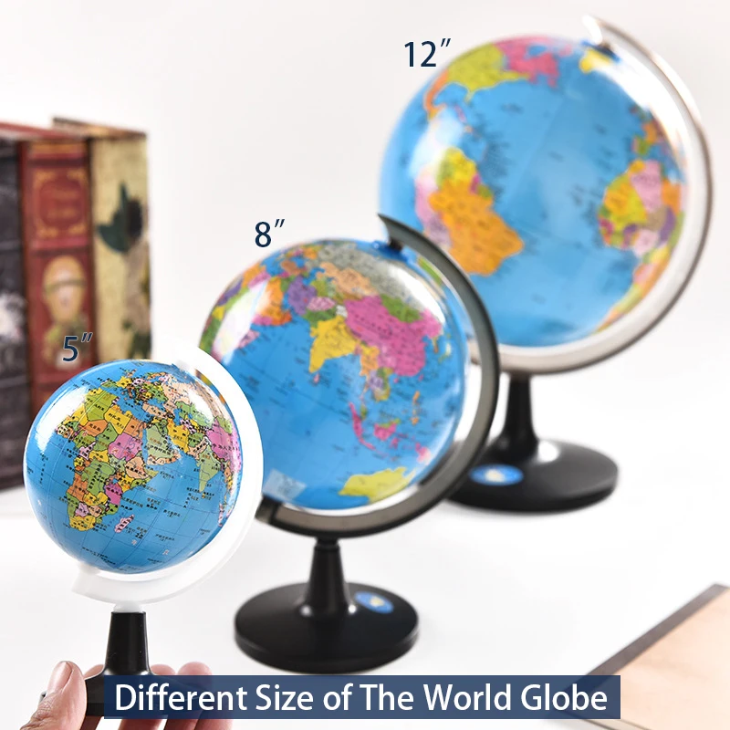 
Hot Selling Unique PVC Rotating Teaching Constellation Educational Illuminated World Globe With Light in Geography 