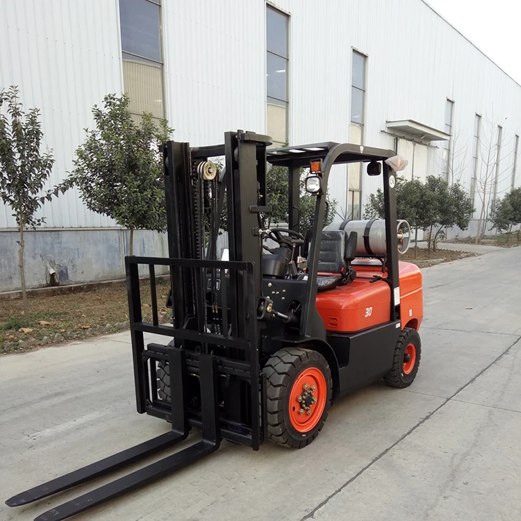 New 3 Ton CPQYD30FR Gasoline LPG Dual Fuel Fork Lift Truck With 6 m Lift Height